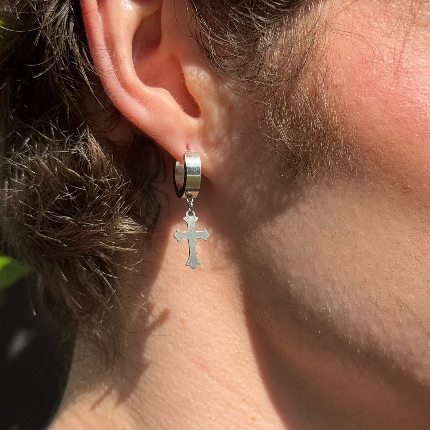 Single Cross Earring